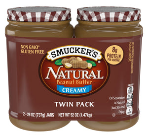 Natural Creamy Peanut Butter • 2 pk x 26 oz.