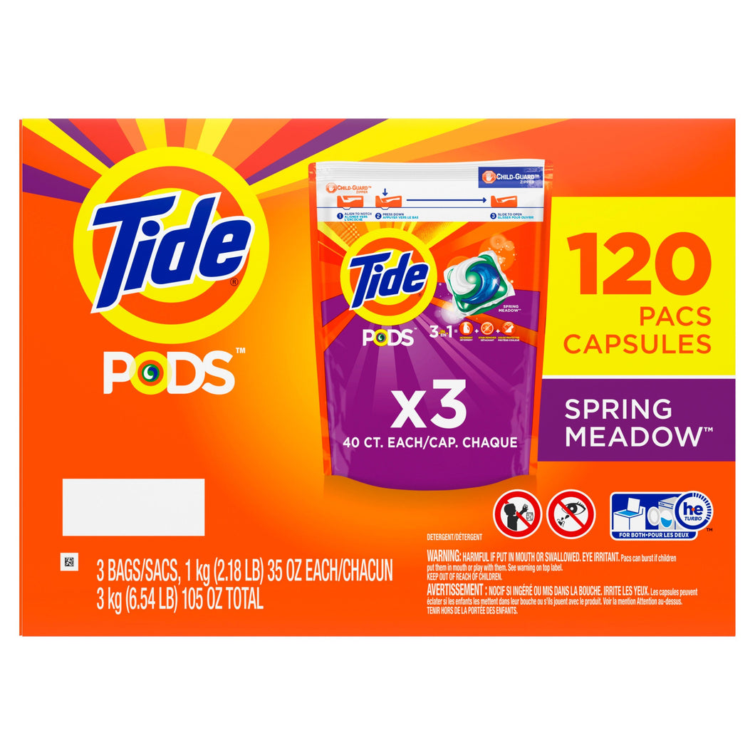 PODS Liquid Laundry Detergent Pacs • Spring Meadow, 120 ct