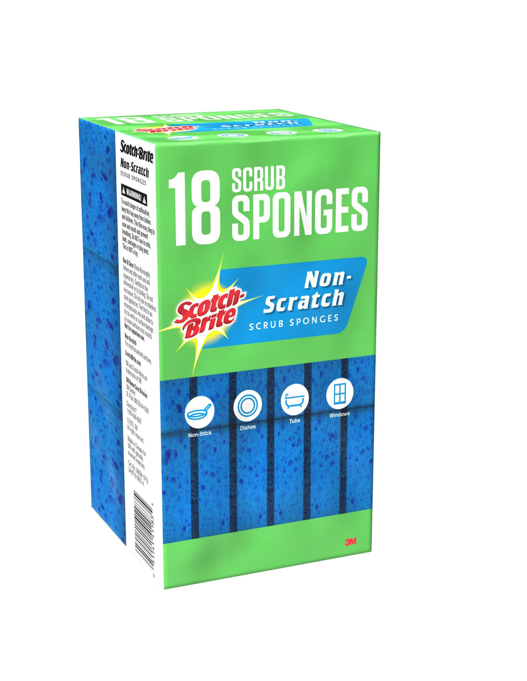 Non-Scratch Scrub Sponge • 18 pk