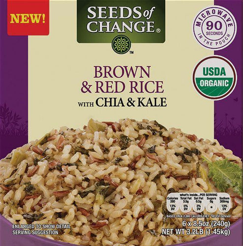 Brown & Red Rice With Chia & Kale • 6 pk x 8.5 oz