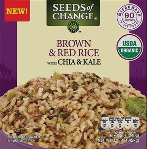 Brown & Red Rice With Chia &amp; Kale • 6 pk x 8.5 oz