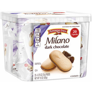 Dark Chocolate Milano Cookies • 20 ct