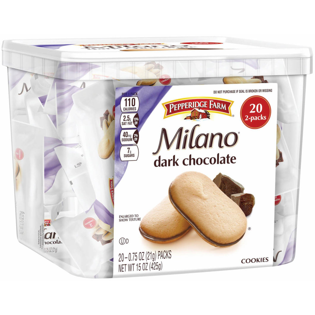 Dark Chocolate Milano Cookies • 20 ct