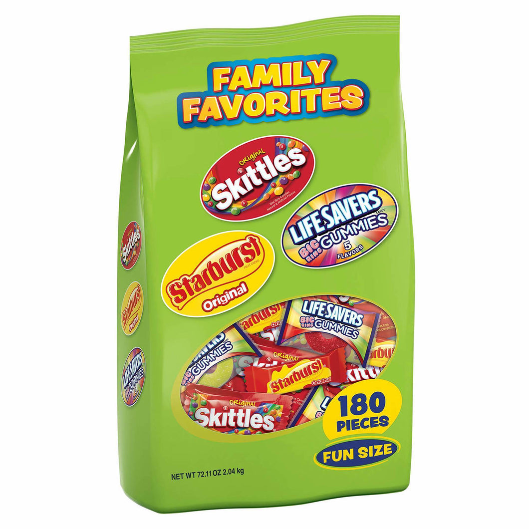 Skittles, Starburst, Lifesavers Gummies, Variety Pack • 180 ct