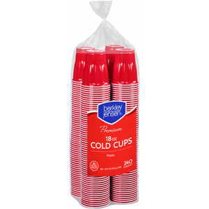 Large Red Plastic Cups • 240 ct x 18 oz