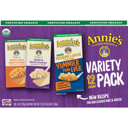 Organic Macaroni and Cheese Variety Pack • 12 pk x 6 oz