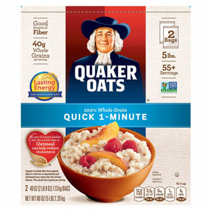 100% Natural Whole Grain Quick 1- Minute Oats • 2 pk x 40 oz