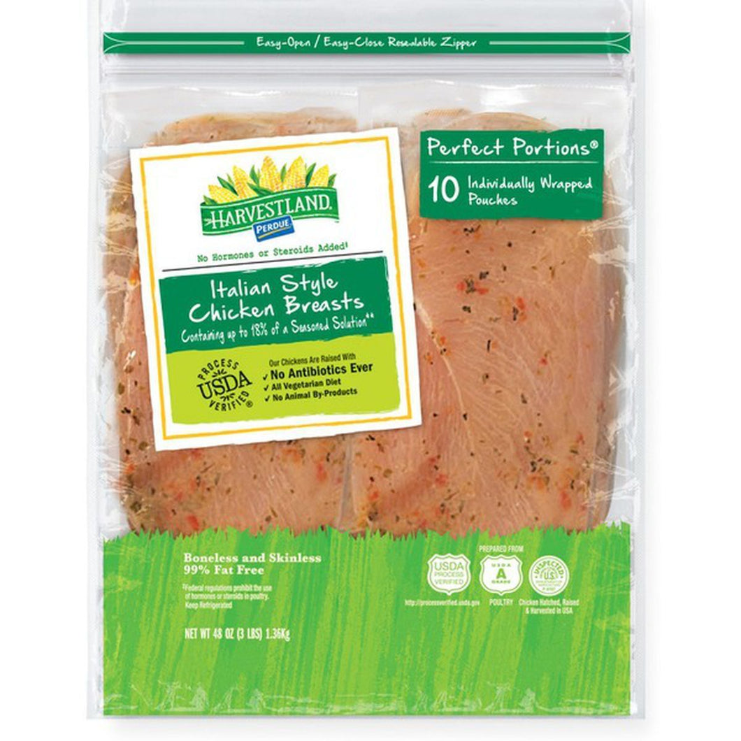 Harvestland Boneless Skinless Chicken Breast Seasoned w/ Italian Style Flavor • 3 lb