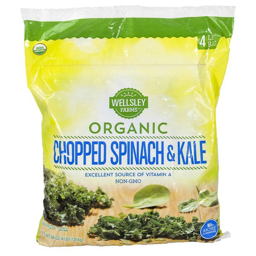 Wellsley Farms Organic Frozen Spinach Kale Blend • 4 lb