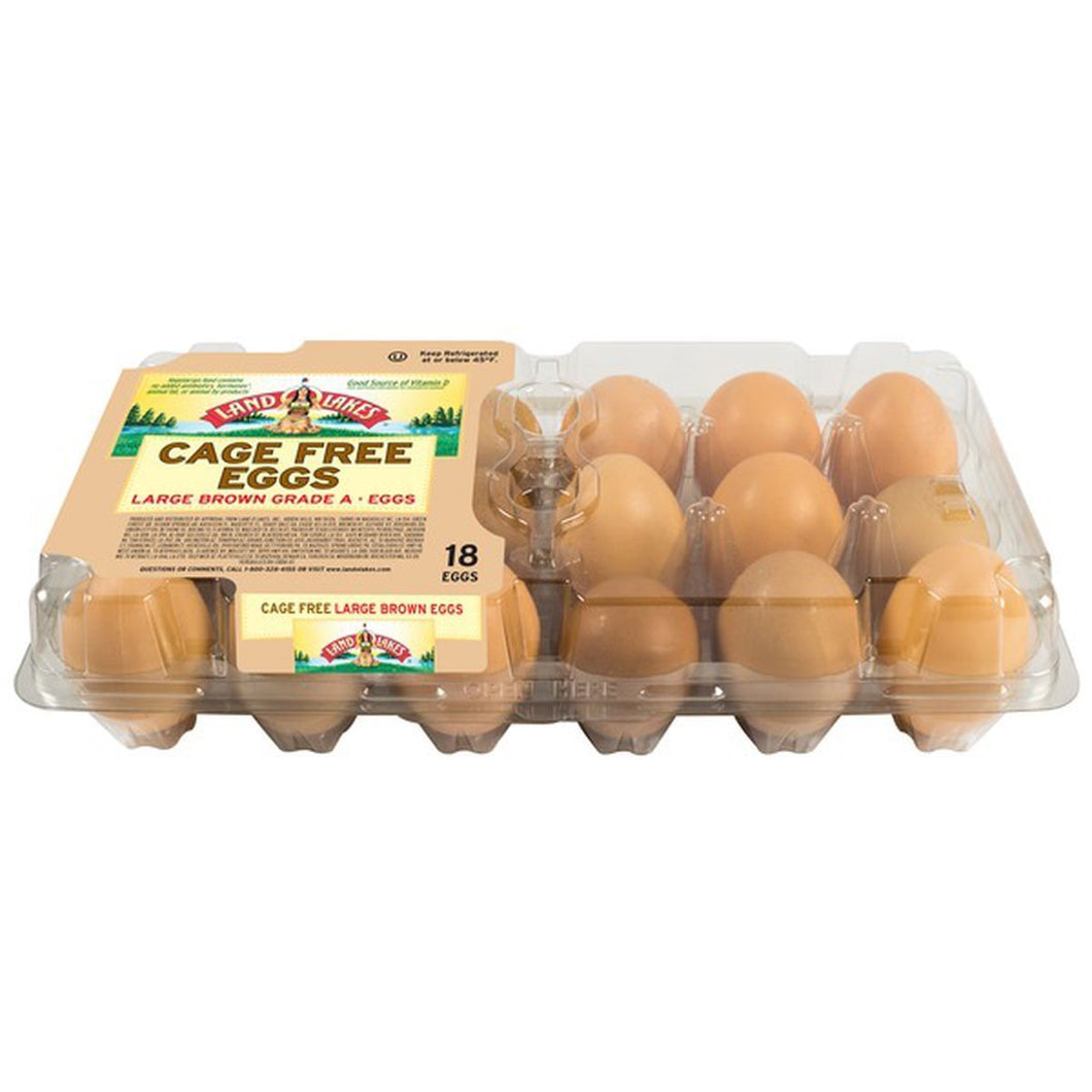 Large Brown Cage Free Eggs • 18 ct